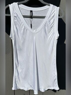 Venti6 Silk Blend V-neck Blouse Tank Top L
